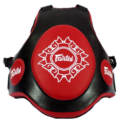 Защитный жилет тренера из Таиланда Fairtex TV2 red black