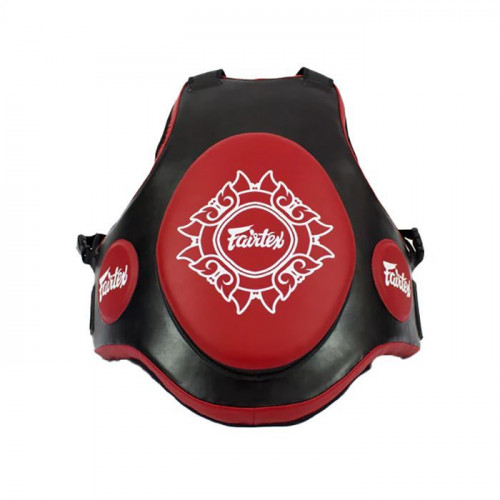 Защитный жилет тренера из Таиланда Fairtex TV2 red black