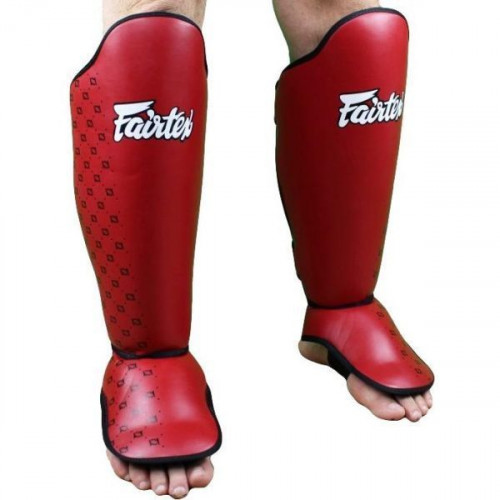 Защита голени Fairtex SP5 red L