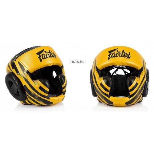 Боксёрский шлем Fairtex HG16-M2 yellow XL