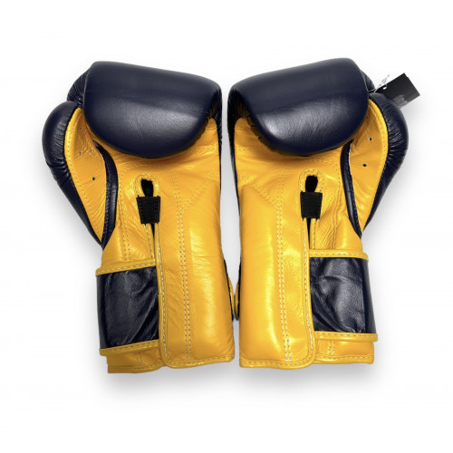 Боксерские перчатки Fairtex BGV9 blue navy yellow 12 oz