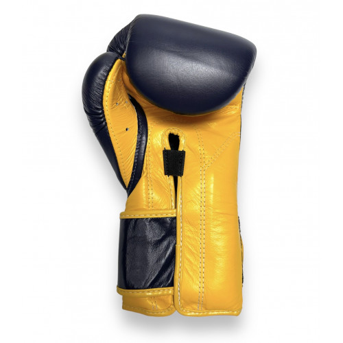 Боксерские перчатки Fairtex BGV9 blue navy yellow 12 oz