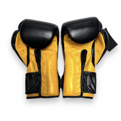 Боксерские перчатки Fairtex BGV9 black yellow 12 oz