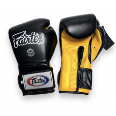 Боксерские перчатки Fairtex BGV9 black yellow 16 oz