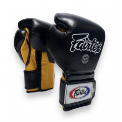 Боксерские перчатки Fairtex BGV9 black yellow 16 oz